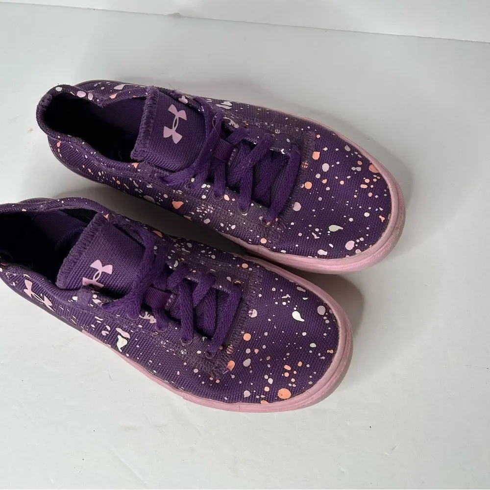 Under Armour Kids' Purple and Pink Sneakers 4Y